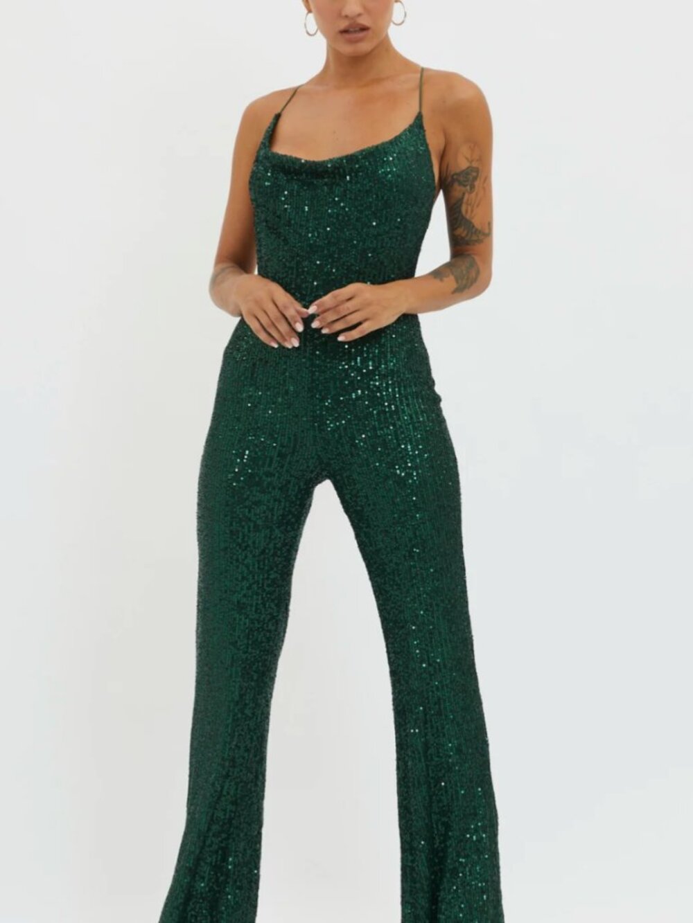 Selfie Leslie Midnight Kiss Sequin Jumpsuit